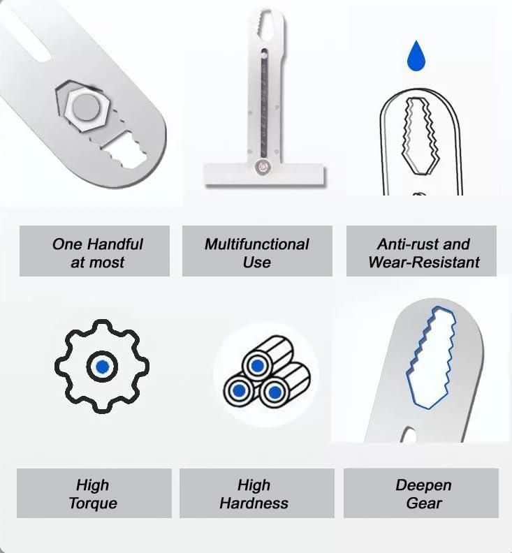 6 in 1 Stainless Steel Utility Knife for Camping